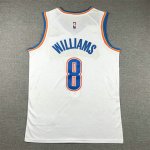 NBA 8 Williams OKC Thunder 23-24 Maillot blanc brodé